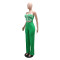 Strapless short top paired with solid color pants, slim fit two-piece set for foreign trade women's casual wear