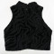Two piece fashionable round neck sexy sleeveless short top paired with slim pencil pants