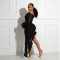 New strapless dress similar to irregular dress, solid color long skirt for women