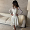New hot selling sexy mesh patchwork ruffle edge irregular waist cinching dress