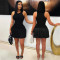 Sexy sleeveless round neck pleated skirt, short skirt, fashionable casual skirt