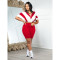 For fashionable and casual short sleeved shorts, bat sleeve sports suit