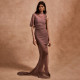 Summer new hot selling ladies' long dress, foreign trade sexy slit sleeveless chiffon dress