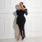 New strapless dress similar to irregular dress, solid color long skirt for women