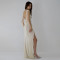 Summer temperament ribbon women's long skirt sexy backless high slit ruffle edge slim fit dress
