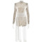 Summer fashion sexy ribbon lace jumpsuit hot selling long sleeved round neck women's jumpsuit