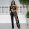 Fashionable women's temperament, tight fitting single shoulder bead wrapped arm jumpsuit