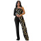 Fashionable women's temperament, tight fitting single shoulder bead wrapped arm jumpsuit