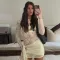 Summer new lace see through bag skirt sexy round neck long sleeved ribbon slim fit dress