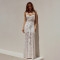 Temperament Hanging Neck Lace Long Dress Fashionable and Sexy Sleeveless Bareback Slimming Dress for Women