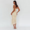 Seasonal hot selling camisole women's dress fashionable and sexy pleated backless fishtail skirt