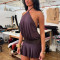 Summer new hot selling sexy hanging neck short skirt sleeveless casual backless women's dress