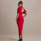 New hot selling temperament slim fit pleated dress, fashionable and sexy backless and hip hugging women's long skirt