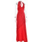 Ins style cross-border new summer polka dot dress elegant V-neck hanging neck tie slim fit backless long skirt