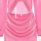 Twisted one shoulder chiffon long dress cross-border sexy exposed navel pleated dress