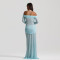 Twisted one shoulder chiffon long dress cross-border sexy exposed navel pleated dress