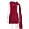 2025 foreign trade spring and summer style temperament square collar ribbon short skirt fashionable hot selling sexy sleeveless dress