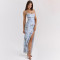2025 Spring/Summer Fashion Style Strap Skirt Cross border Spicy Girl Split Open Backpack Hip Dress