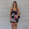 New Spicy Girl Summer Strap Bag Hip Skirt Deep V Mesh Printed Untrimmed Slimming Women's Beach Skirt