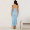 Seasonal hot selling camisole women's dress fashionable and sexy pleated backless fishtail skirt