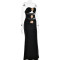 Ladies' sexy hollow out dress with a one neck metal flower, spicy girl slim fit long skirt