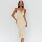 Seasonal hot selling camisole women's dress fashionable and sexy pleated backless fishtail skirt