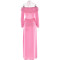 Twisted one shoulder chiffon long dress cross-border sexy exposed navel pleated dress