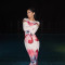 Summer New Hot Selling Mesh Printed Long Skirt Fashionable and Sexy Long Sleeve Hip Wrapped Dress for Women