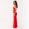 Ladies' sexy hollow out dress with a one neck metal flower, spicy girl slim fit long skirt