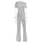 Women's polka dot two-piece sexy round neck short sleeved slightly flared pants casual suit for women