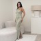 New One Shoulder Elegant Dress with Slant Collar, Slim Fit, Glitter Evening Dress, Fashionable and Sexy Women's Wear