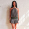 Summer new hot selling sexy hanging neck short skirt sleeveless casual backless women's dress