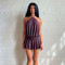 Summer new hot selling sexy hanging neck short skirt sleeveless casual backless women's dress
