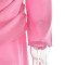 Twisted one shoulder chiffon long dress cross-border sexy exposed navel pleated dress