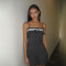 Spring and summer fashion sexy camisole short skirt for women cross-border new hot selling spliced lace up dress
