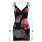 New Spicy Girl Summer Strap Bag Hip Skirt Deep V Mesh Printed Untrimmed Slimming Women's Beach Skirt