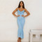 Seasonal hot selling camisole women's dress fashionable and sexy pleated backless fishtail skirt