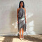 Summer new sexy hanging neck women's dress, backless sleeveless casual slim fit skirt