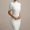 New hot selling temperament slim fit pleated dress, fashionable and sexy backless and hip hugging women's long skirt