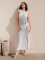 Knitted vest long skirt vacation casual beach bikini outer cover shirt