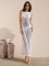Knitted hollow out long skirt vacation casual beach bikini outer cover shirt