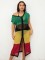 Knitted front and back V-down front swing split skirt for vacation and leisure beach bikini outerwear