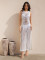 Knitted hollow out long skirt vacation casual beach bikini outer cover shirt