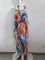 Cotton V-neck printed hoodie for vacation and leisure beach bikini outerwear in 5 colors