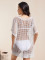 Knitted hollow loose cover shirt for vacation and leisure beach bikini outerwear