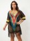 Knitted color V-neck tassel cover for vacation and leisure beach bikini outerwear