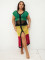 Knitted front and back V-down front swing split skirt for vacation and leisure beach bikini outerwear