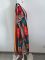 Cotton V-neck printed hoodie for vacation and leisure beach bikini outerwear in 5 colors