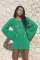 Knitted long sleeved hoodie for vacation and leisure beach bikini outerwear in 3 colors