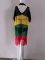 Knitted wide striped tassel cover for vacation and leisure beach bikini outerwear
